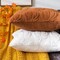 Pumpkin Fall Decorative Throw Pillow Covers 18"x18", Set of 2 Rust Red Soft Faux Fur Pillow Covers for Autumn Harvest, Fluffy Plush Accent Pillow Cases for Farmhouse Couch Cushion Covers.